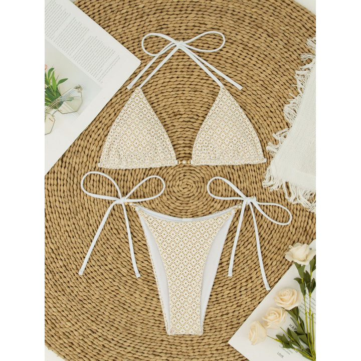 Damen Triangelbikini mit raffinierten Schleifen und modischem Punktmuster Echo Archiv