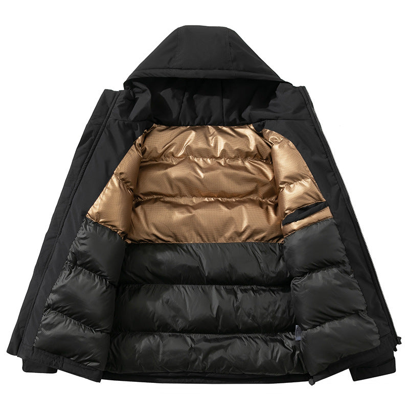 Herren dicke Outdoor-Winterjacke mit isolierendem Innenfutter Echoarchiv