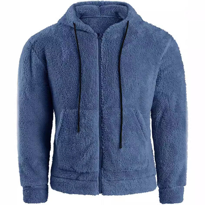 Herren nan kuschelige Teddyfleece Kapuzenjacke mit durchgehendem Reißverschluss Echo Archiv
