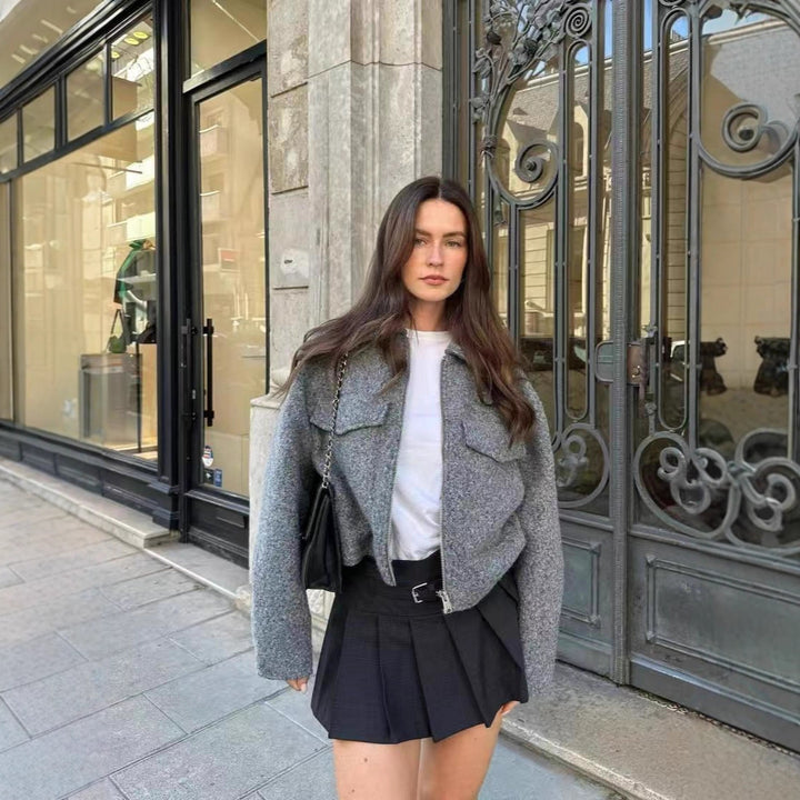 Damen Elegante Oversize-Jacke mit Detailtaschen Echo Archiv