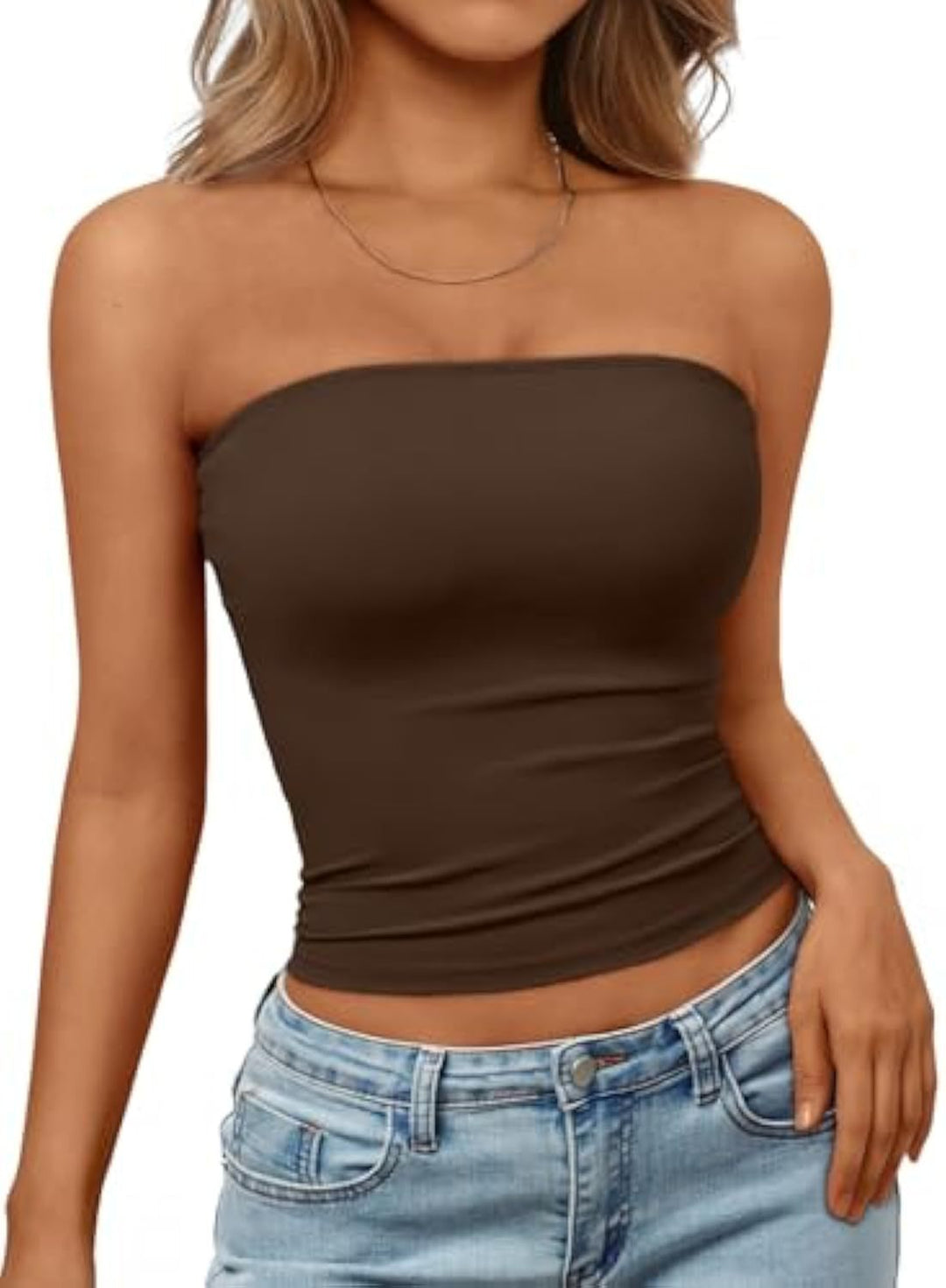 Damen Bandeau-Oberteil aus elastischem Material mit figurbetontem Schnitt Echo Archiv