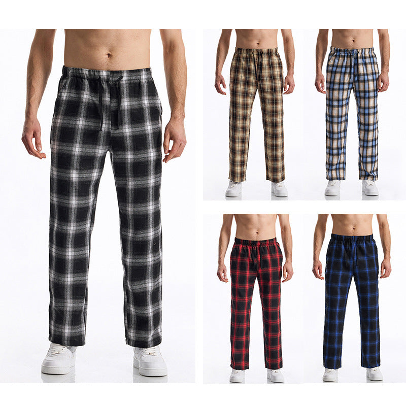 Herren bequeme Freizeithose mit Karomuster Echoarchiv