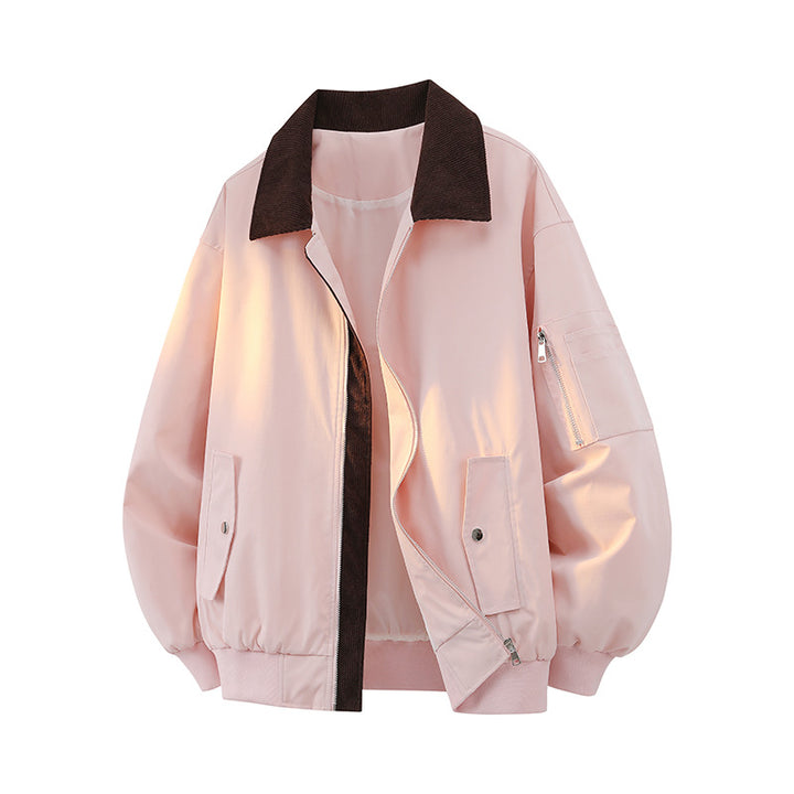 Herren Modische Bomberjacke mit Cordkragen Echo Archiv