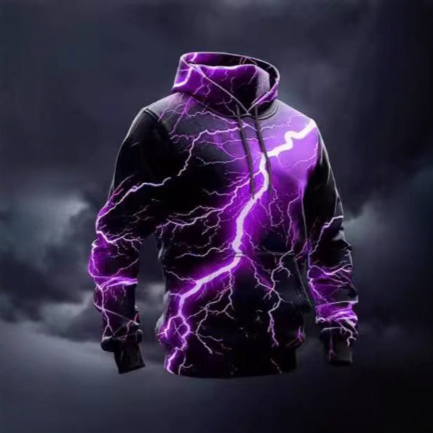 Herren Kapuzenpullover mit dynamischem Blitzdesign Echoarchiv
