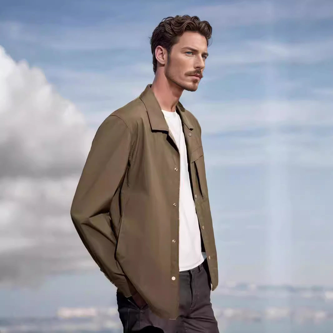 Herren leichte Utility-Jacke mit praktischen Taschen und modernem Design Echoarchiv