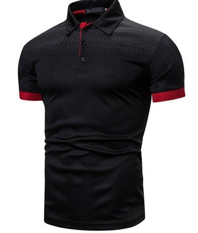 Herren Poloshirt mit dynamischem Farbverlauf und modernen Kontrastdetails Echoarchiv