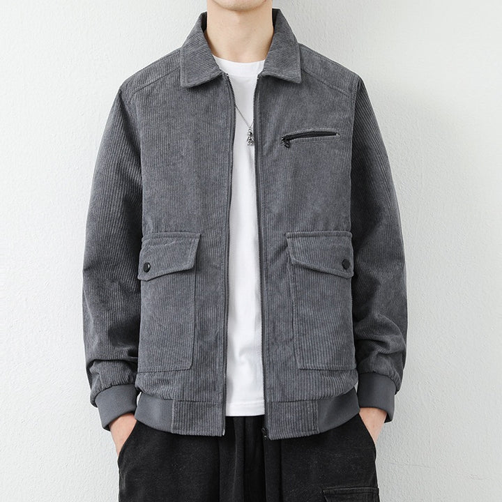 Herren Lässige Cordjacke mit praktischen Taschen Echo Archiv