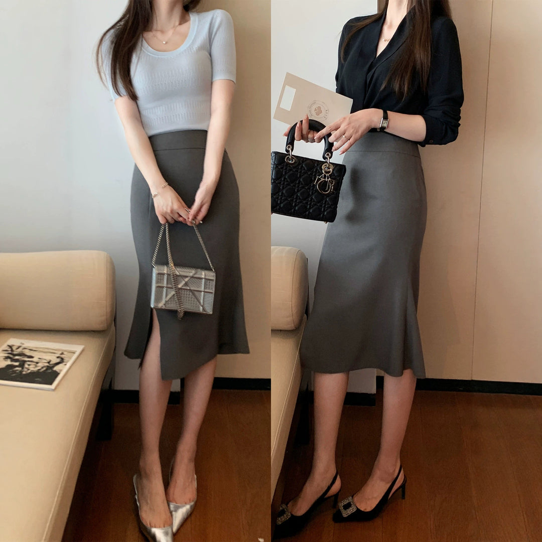 Damen Elegante Wickelrock Echoarchiv