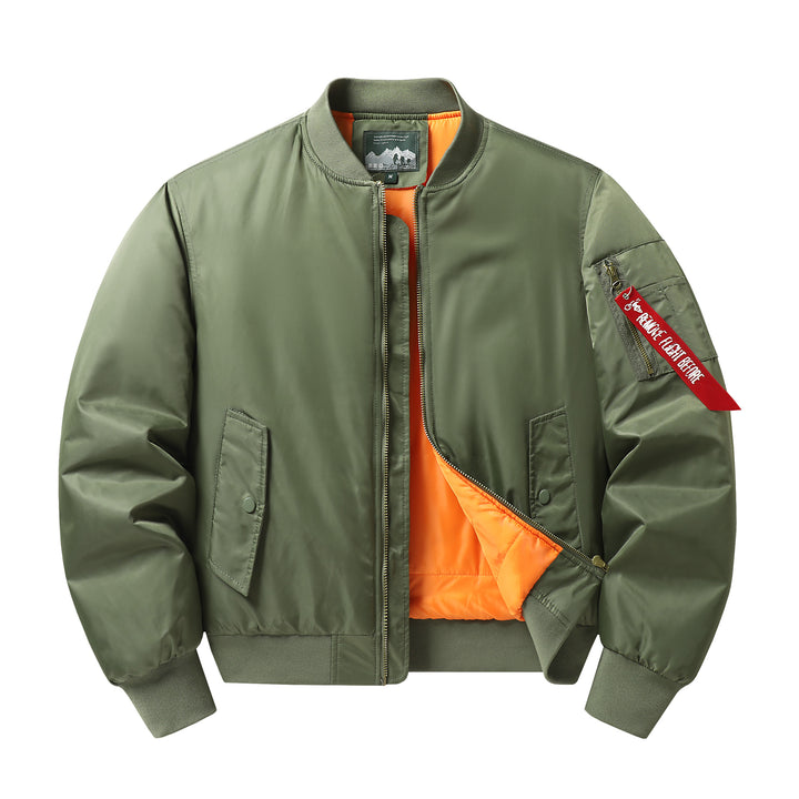 Herren Flieger-Bomberjacke mit kontrastfutter winddichtem Shell und Ärmel-Utilitytasche Echo Archiv