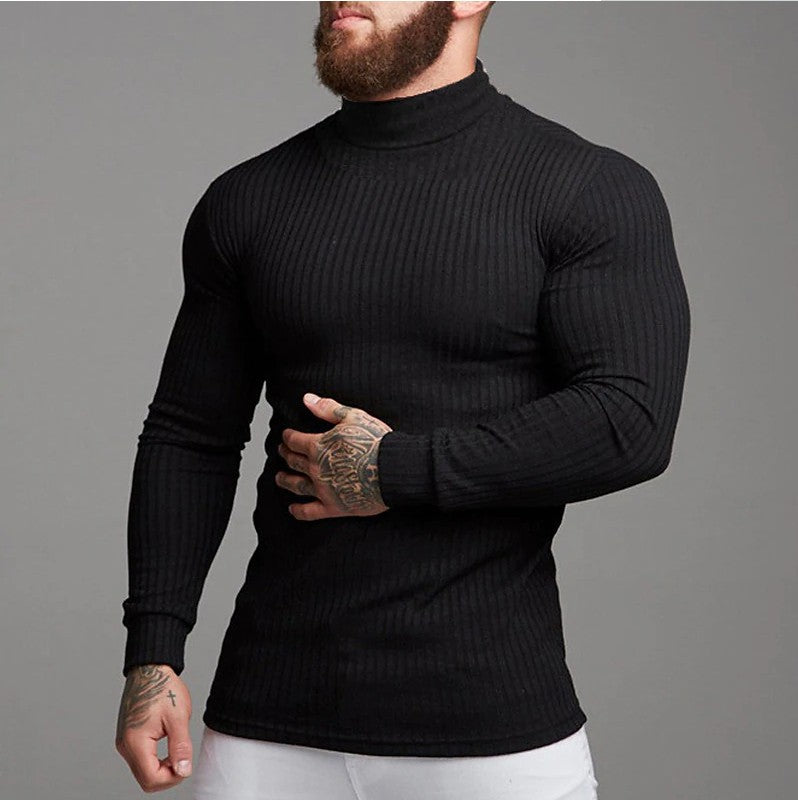 Herren Rollkragenpullover aus Rippstrick Echoarchiv