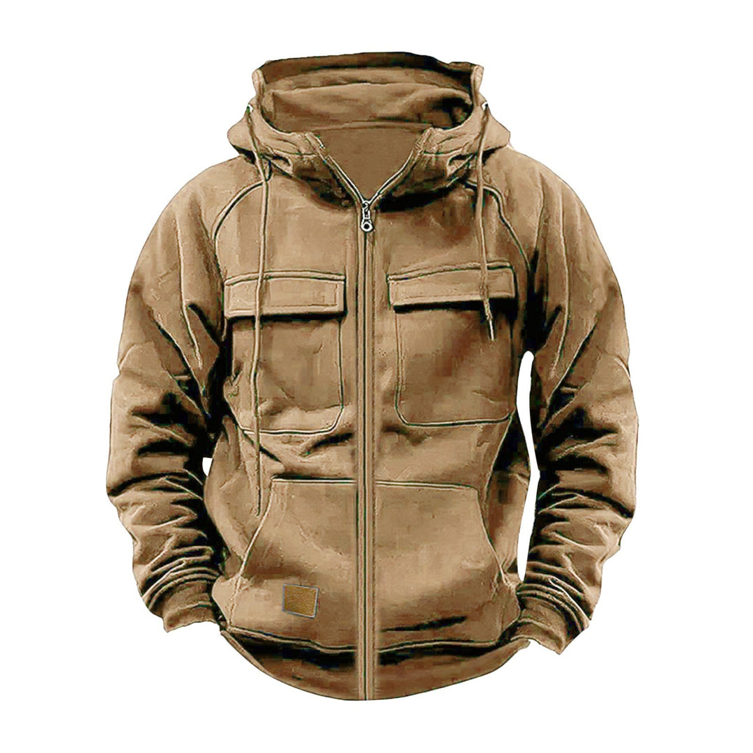 Herren Utility-Hoodie mit praktischen Taschen und Reißverschluss Echoarchiv