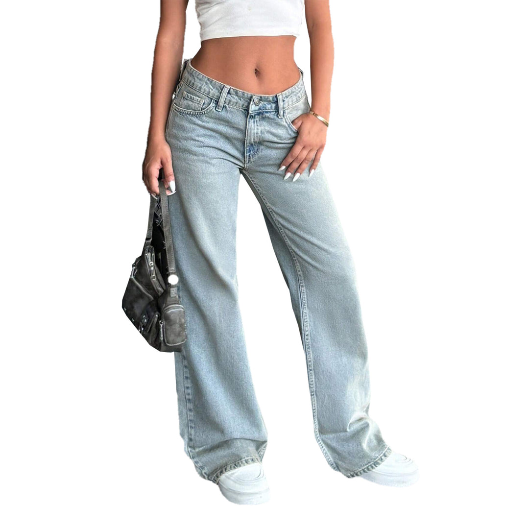 Damen Tief sitzende weite Schlagjeans aus Vintage-Denim Echo Archiv