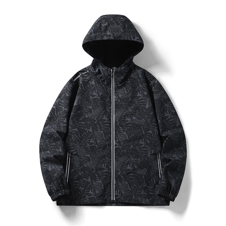 Herren Leichte Outdoor-Jacke mit Kapuze und floralem Design Echo Archiv