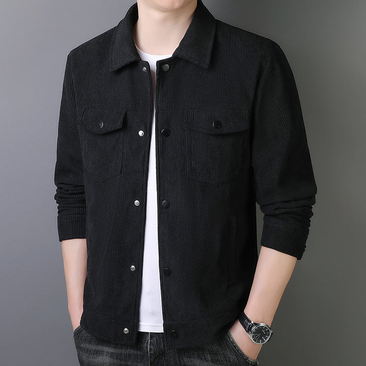 Herren Cordjacke im Truckerstil mit Druckknopfleiste Echo Archiv
