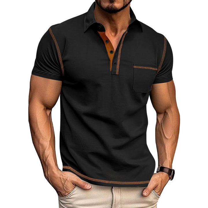 Herren poloshem mit kontrastierenden Details und praktischer Brusttasche Echoarchiv