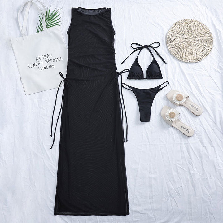 Damen Strandkleid mit asymmetrischem Wickeldesign Echo Archiv