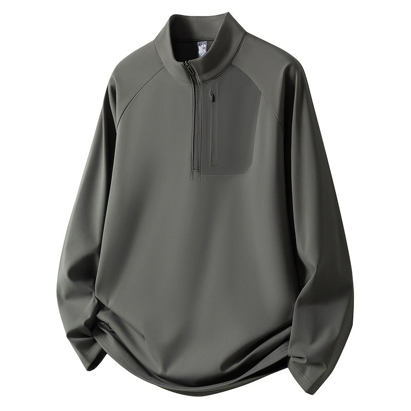 Herren Sport Fleece Pullover mit Reißverschluss Echo Archiv