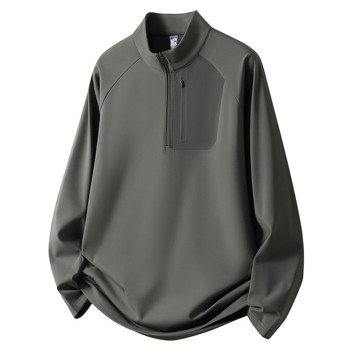 Herren Sport Fleece Pullover mit Reißverschluss Echo Archiv