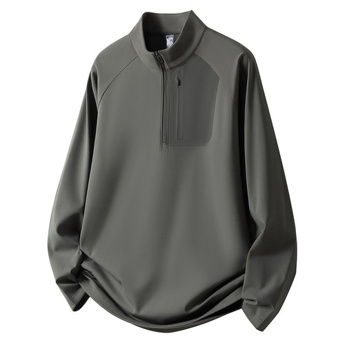 Herren Sport Fleece Pullover mit Reißverschluss Echo Archiv