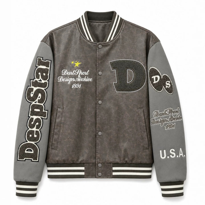 Herren Modische Bomberjacke mit gesticktem Design Echo Archiv