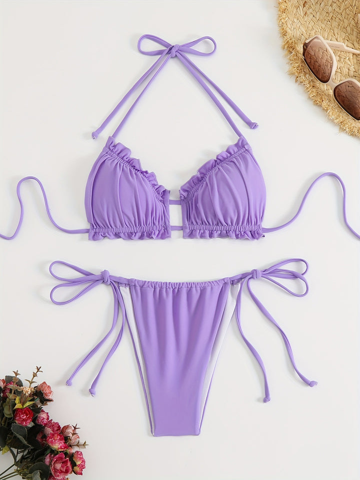 Damen Rüschen-Bikini mit verstellbaren Trägern Echo Archiv
