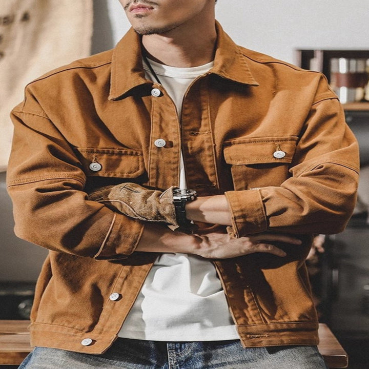 Herren Lässige Utility-Jacke mit praktischen Taschen Echoarchiv
