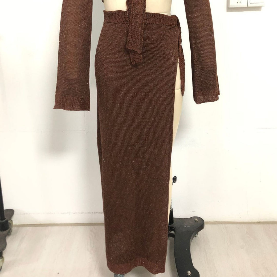 Damen Zweiteiler Strickensemble mit raffiniertem Schnitt Echo Archiv
