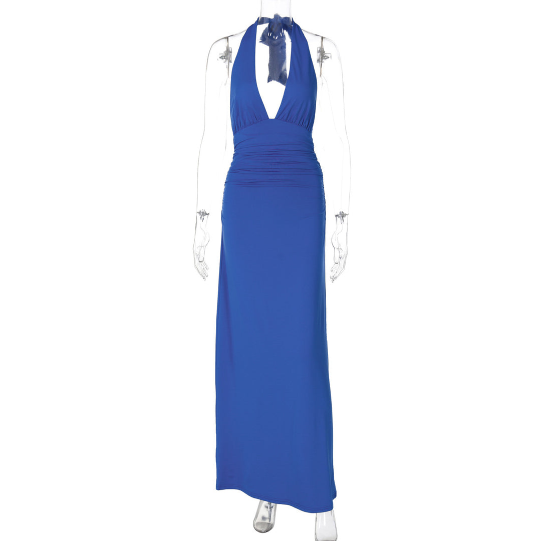 Damen Halter-Maxikleid mit eleganter Drapierung Echo Archiv