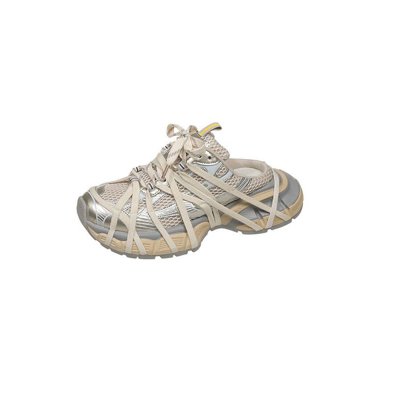 Damen Chunky-Sneaker mit mehrfachen Zier‑Riemen, atmungsaktivem Mesh und ergonomischer Plateau-Sohle – Névara