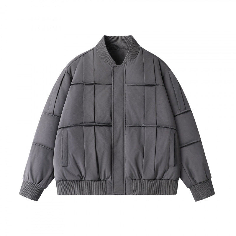 Unisex Boxy-wattierte Bomberjacke im Oversize-Cut mit geripptem Saum und Stehkragen Echo Archiv