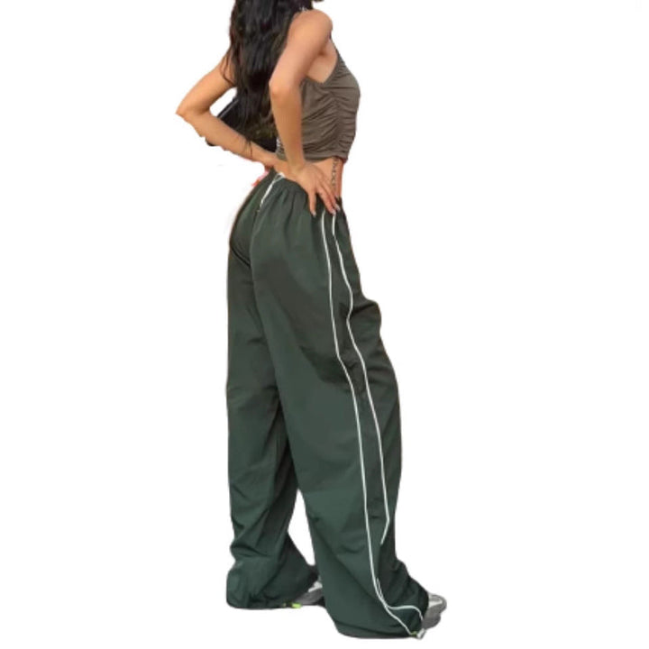 Damen Sportliche High-Waist Freizehhosen Echoarchiv