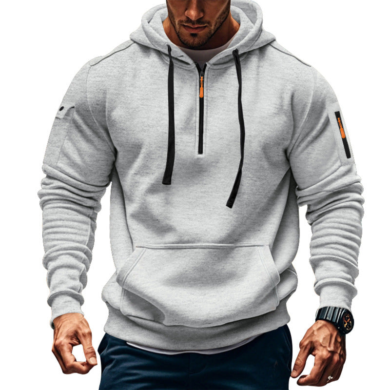 Herren Kapuzenpullover mit modernem Reißverschluss und praktischen Taschen Echoarchiv