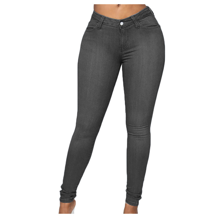 Damen nan hochgeschnittene Sculpt-Skinny-Jeans mit formendem Stretchbund und klassischem Five‑Pocket‑Schnitt Echo Archiv