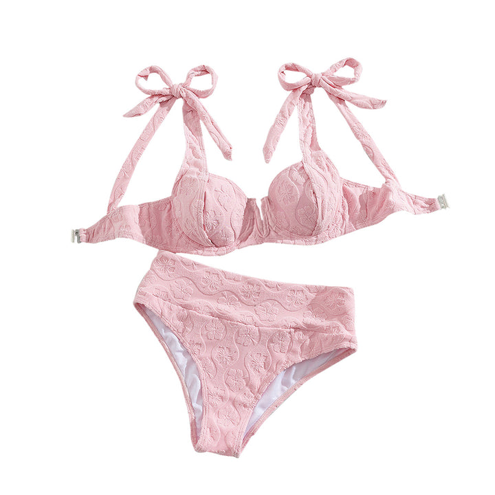 Damen Push-Up-Bikini mit floralem Textildesign Echo Archiv