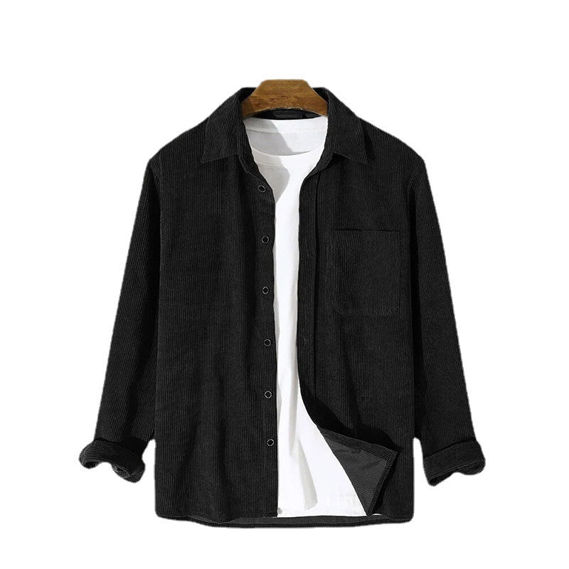 Herren Cordjacke mit fein strukturierter Optik und praktischer Brusttasche Echoarchiv