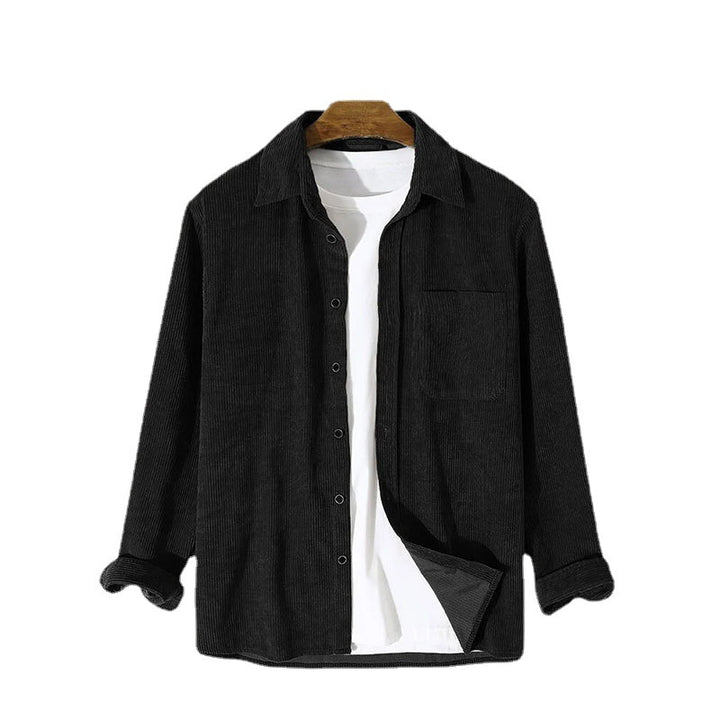 Herren Cordjacke mit fein strukturierter Optik und praktischer Brusttasche Echoarchiv