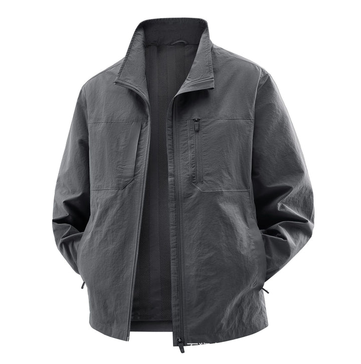 Herren Leichte Field-Utility-Jacke mit Mesh‑Futter, Stehkragen und Reißverschlusstaschen Echo Archiv