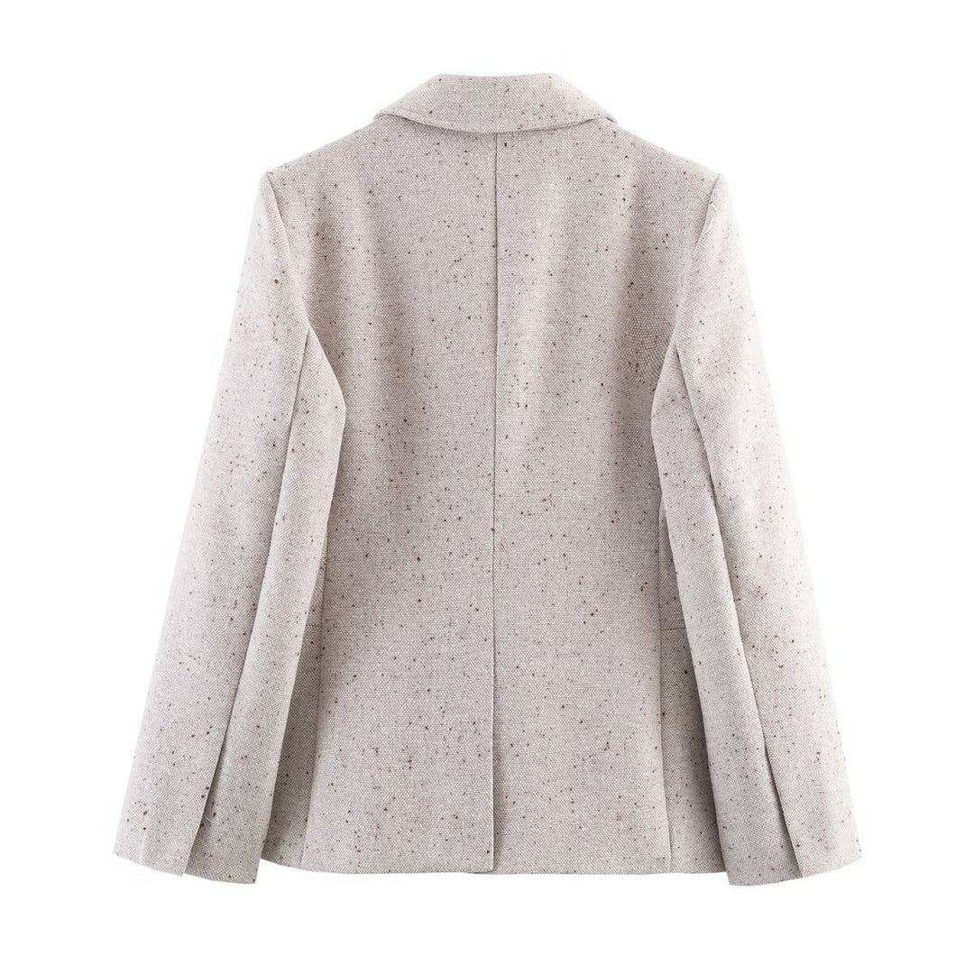 Damen Struktur-Tweedblazer mit Shapingnähten, Pattentaschen und bezogenen Knöpfen Echo Archiv