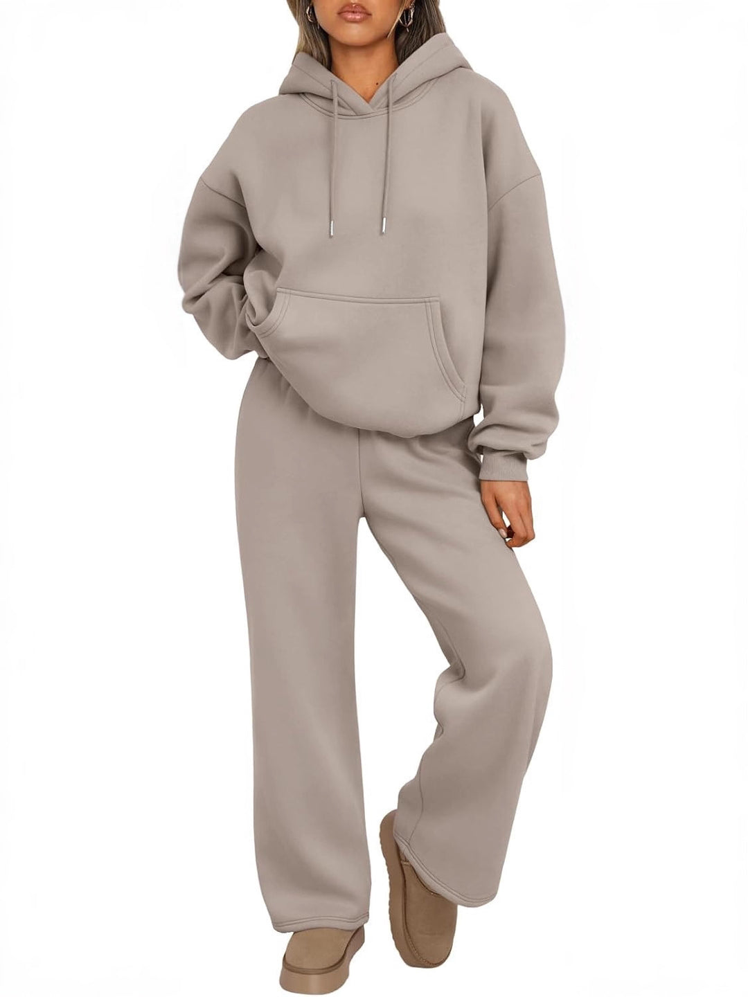 Unisex minimalistischer Kapuzenpullover aus French-Terry mit flachem Kordelzug und verstärkter Nackenpasse Echo Archiv