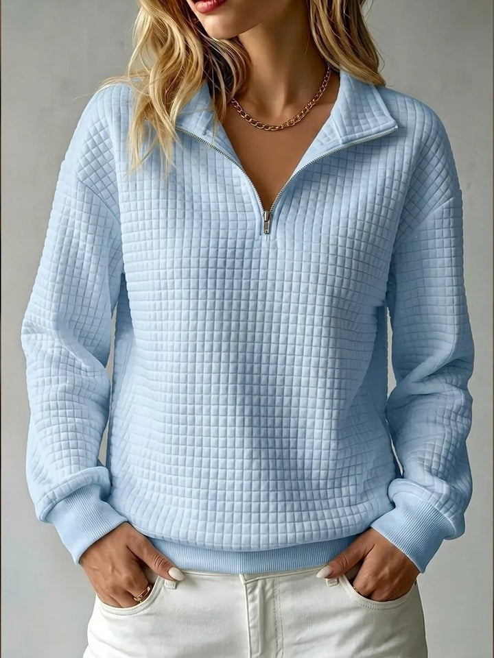 Damen Stepp-Fleece-Pullover mit halbem Reißverschluss und Stehkragen Echo Archiv