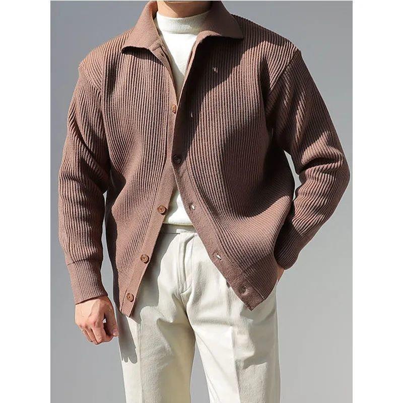 Herren Strukturierte Button-Down-Jacke Echoarchiv