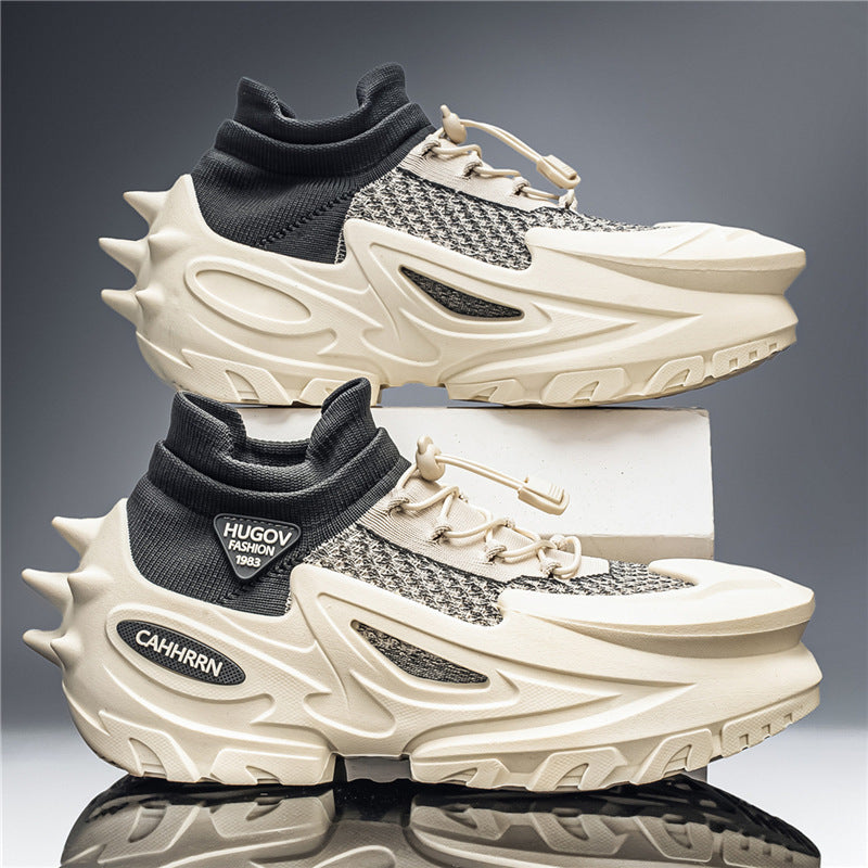 Unisex futuristische Chunky-Sneaker mit gestricktem Schaft, skulpturierter EVA-Sohle und Schnellzugverschluss – Norré