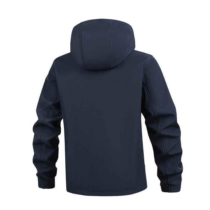 Herren Funktionsjacke mit atmungsaktiver Membran und verstellbarer Kapuze Echoarchiv