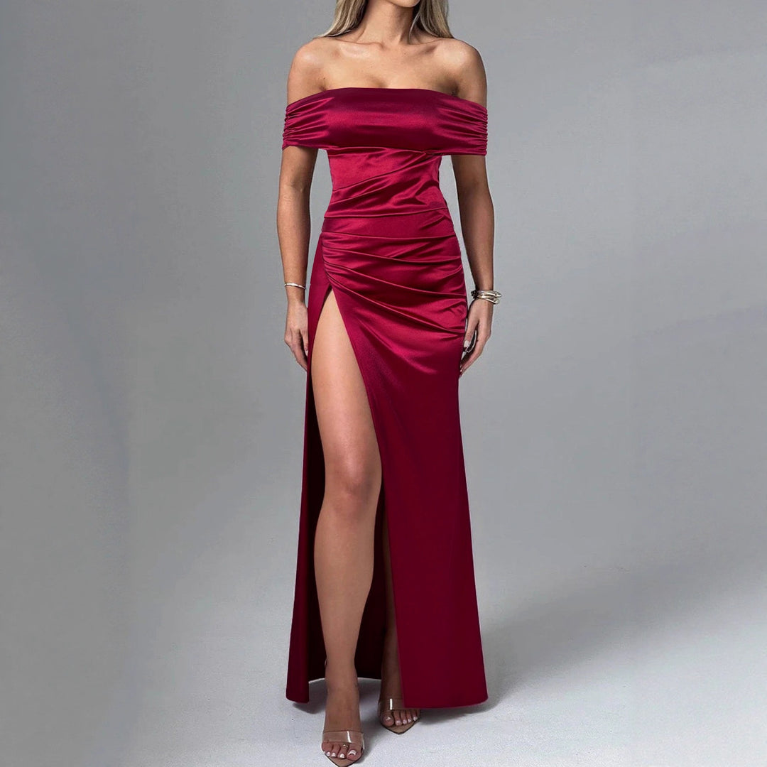 Damen Figurbetontes Asymmetrisches Abendkleid Echo Archiv