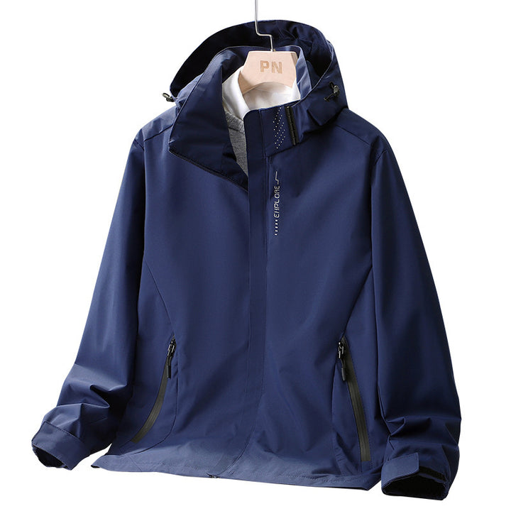 Damen Leichte Softshell-Kapuzenjacke mit winddichter Sturmleiste und verdeckten Reißverschlusstaschen – Célinea