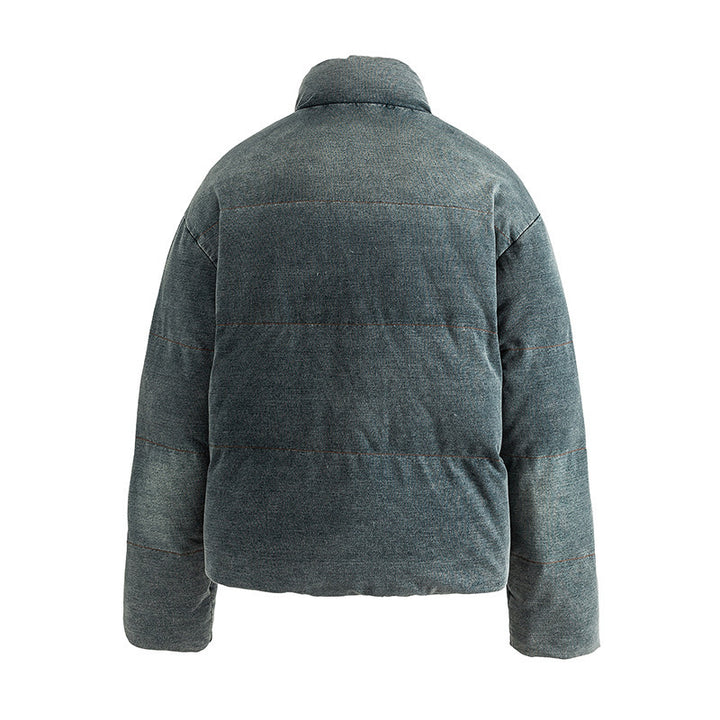 Damen Kurz geschnittene wattierte Cord‑Steppjacke im Boxy‑Cut mit Stehkragen Echo Archiv