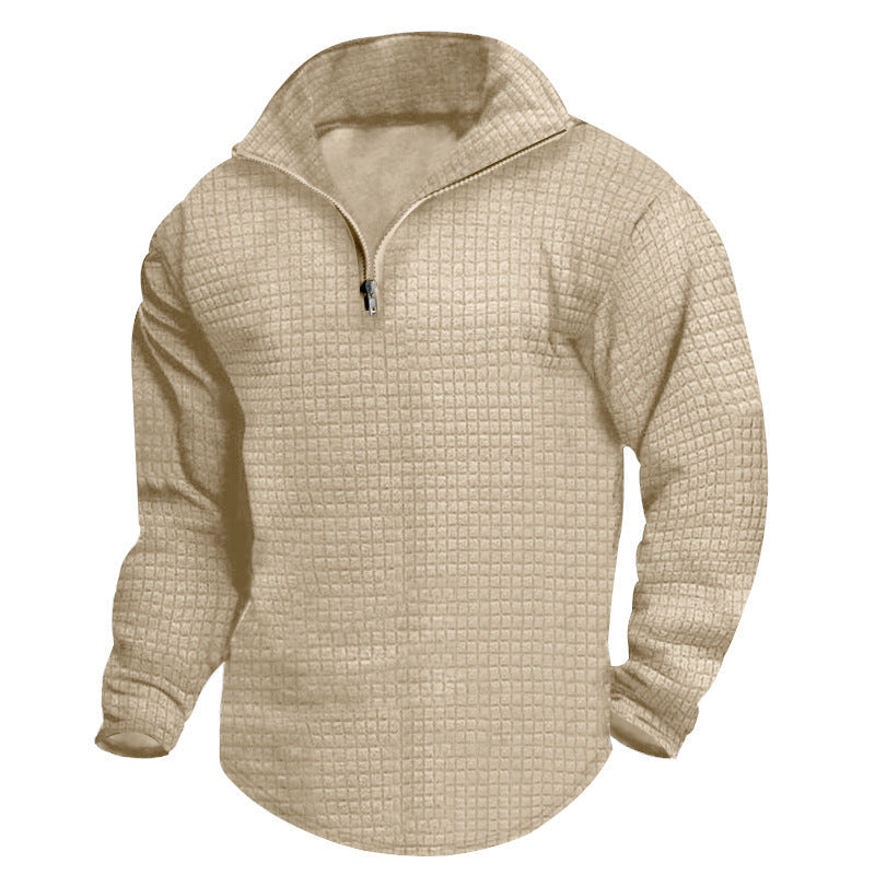 Herren Wärmeisolierter Pullover mit halbhohem Kragen und strukturierter Oberfläche – Marzano