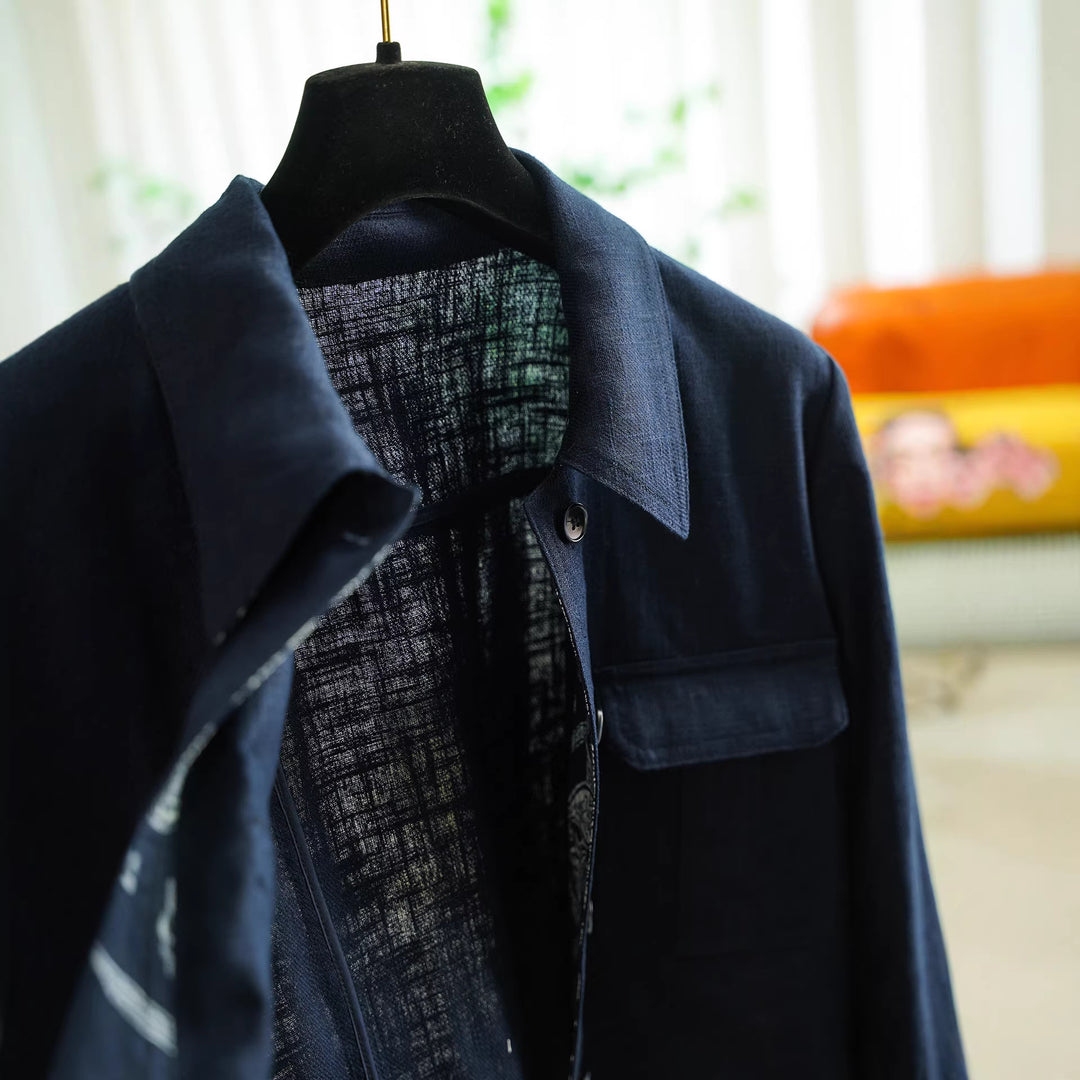 Damen Modische Baumwolljacke mit asymmetrischem Kragen Echoarchiv