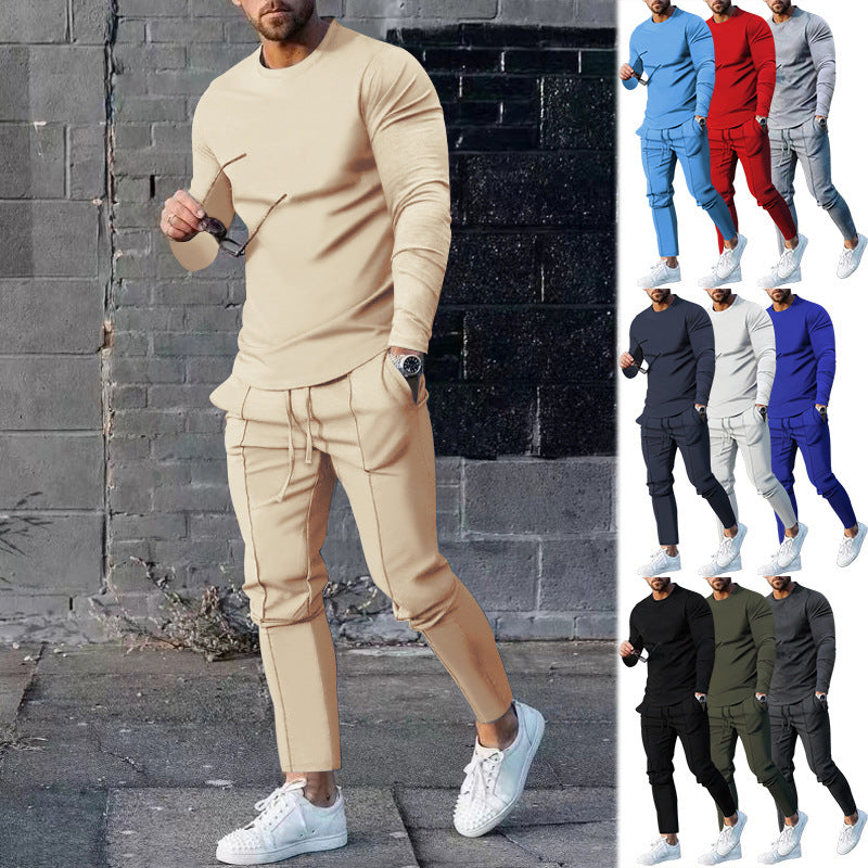 Herren lässiges Langarmshirt mit bequemer Passform und modischen Nähten Echoarchiv