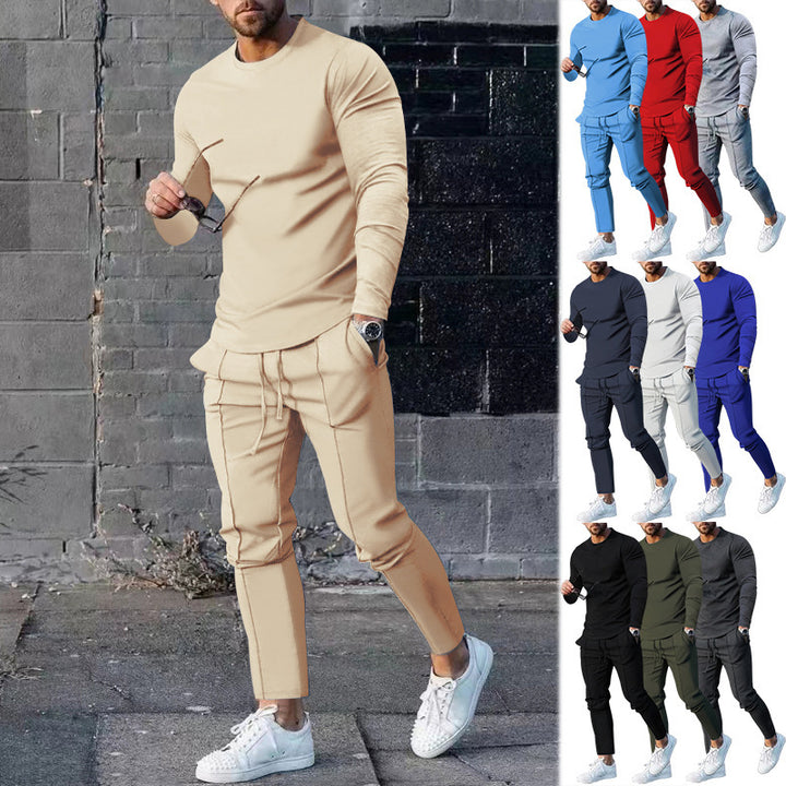 Herren Bequemes Langarmshirt mit sportlichem Schnitt und lässigen Jogginghose Echoarchiv